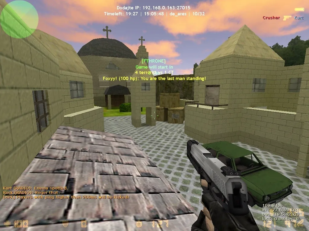 Скриншот Карта de_ares для CS 1.6: точки, маршруты, .nav для ботов, оптимизация wpoly/epoly