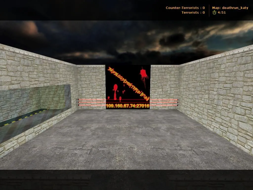 Скриншот  Карты deathrun: deathrun_katy для CS 1.6 — ловушки, тайминги и точки для игры без лагов