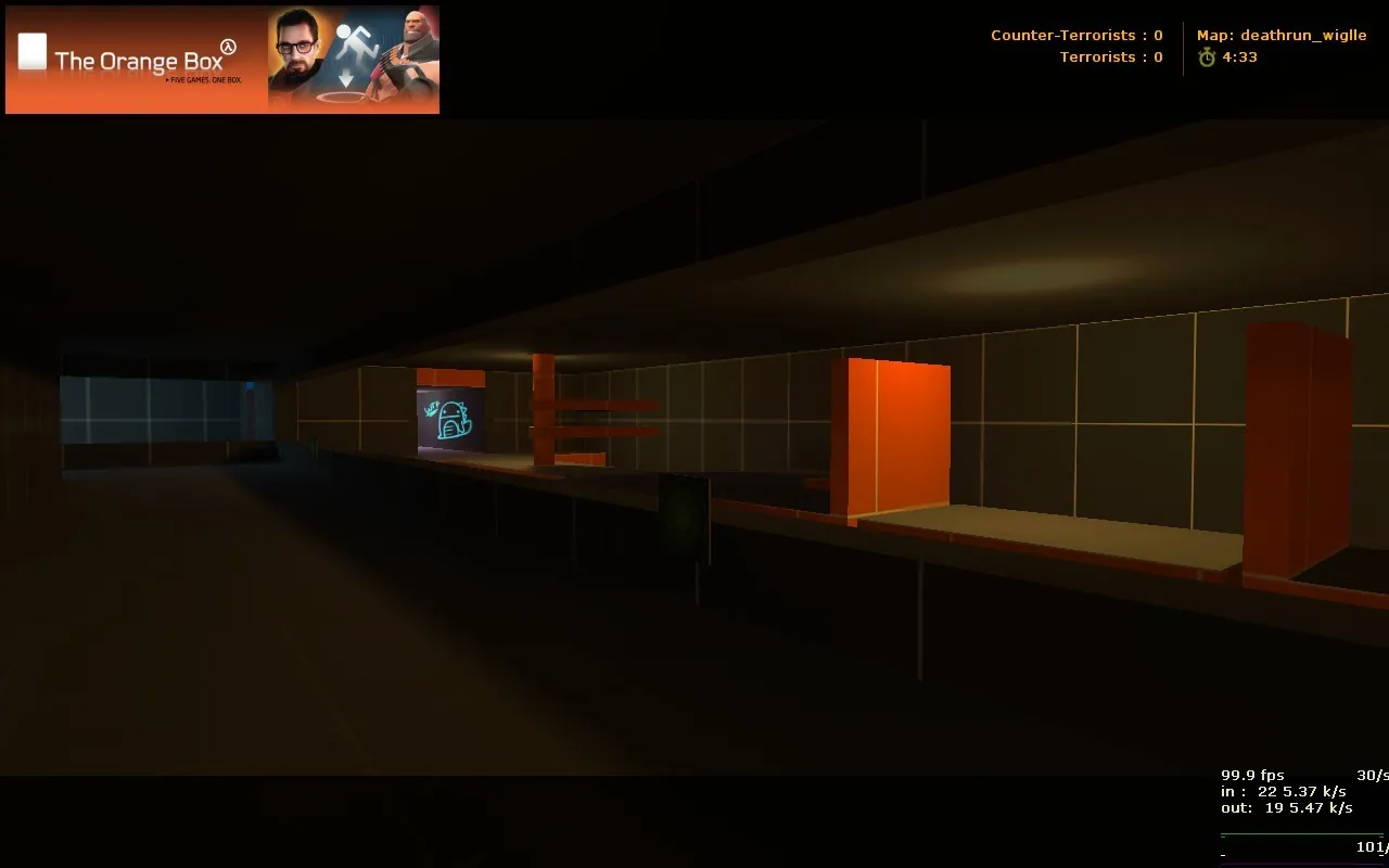 Скриншот  deathrun_wiglle для CS 1.6: карта deathrun, точки, тайминги и настройка сервера без лишней возни