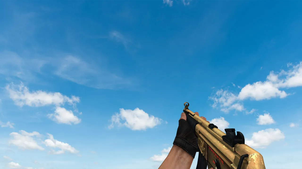 Скриншот  Пак моделей оружия Golden Weapon Pack для CS 1.6: v_, p_, w_ модели, звуки, анимация осмотра и настройки качества текстур