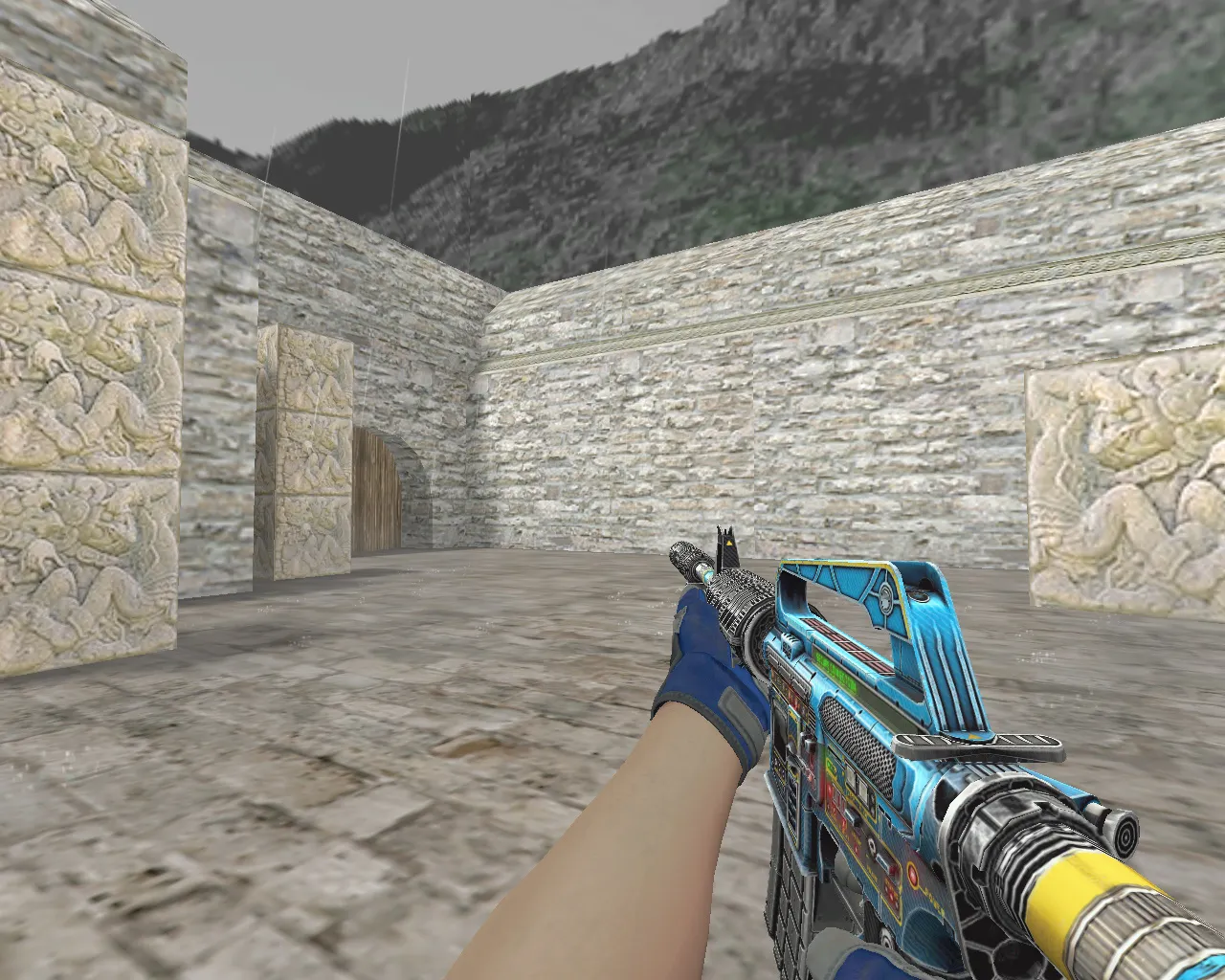 Скриншот М4А1 «Панель управления» (Control Panel) для CS 1.6 — v_m4a1, p_m4a1, w_m4a1, звуки, анимации осмотра