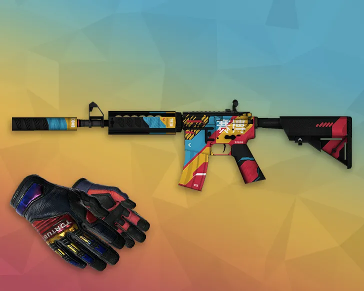 Скриншот М4А4 «Кибербезопасность» Cyber Security для CS 1.6: v_/p_/w_ модели, звук, анимация осмотра