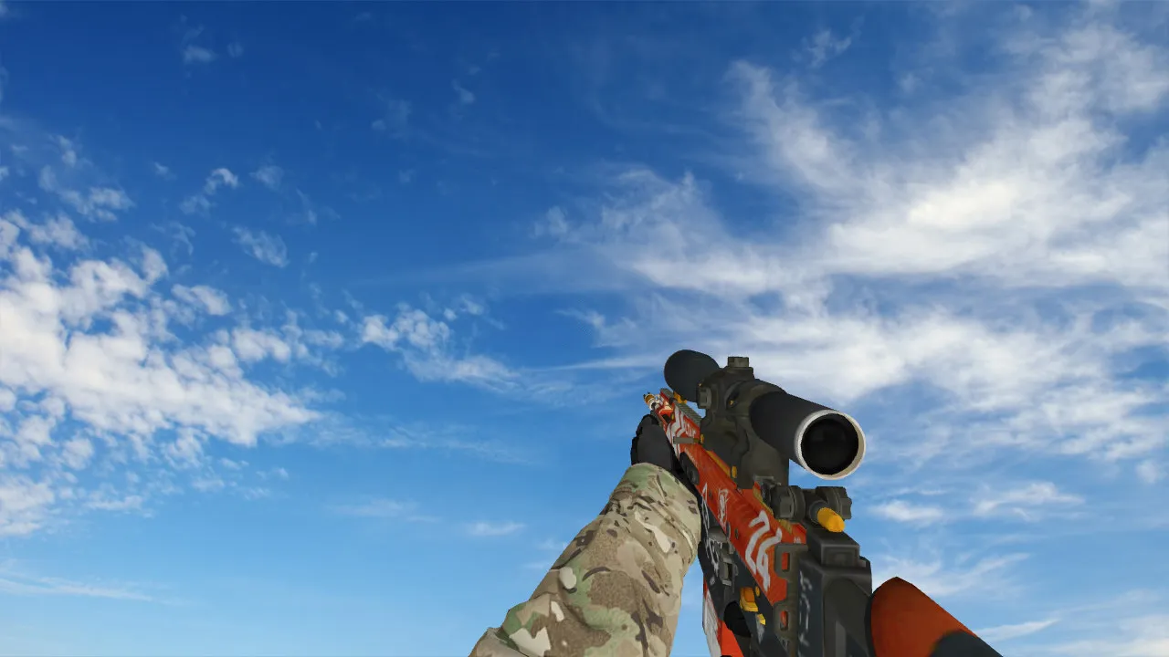 Скриншот  Пак моделей оружия Specialist Gloves Crimson Kimono Pack для CS 1.6: v_, p_, w_ модели, звуки, анимация осмотра