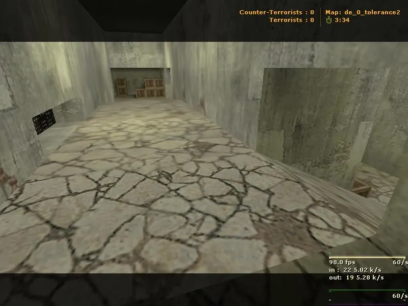 Скриншот Карта de_0_tolerance2 для CS 1.6: точки, баланс сторон, .nav для ботов и оптимизация wpoly/epoly