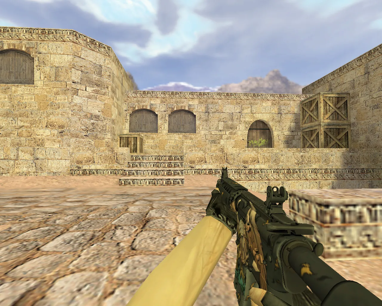 Скриншот М4А1 М4А4 Грифон v_model/p_model/w_model для CS 1.6: звук, анимация осмотра и текстуры