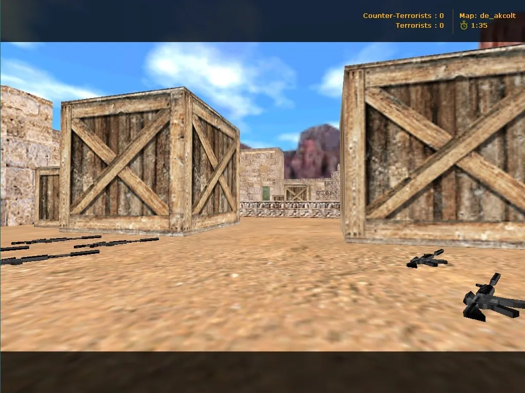 Скриншот Карта de_akcolt для CS 1.6: точки, тактика за CT/T, оптимизация wpoly/epoly и .nav для ботов