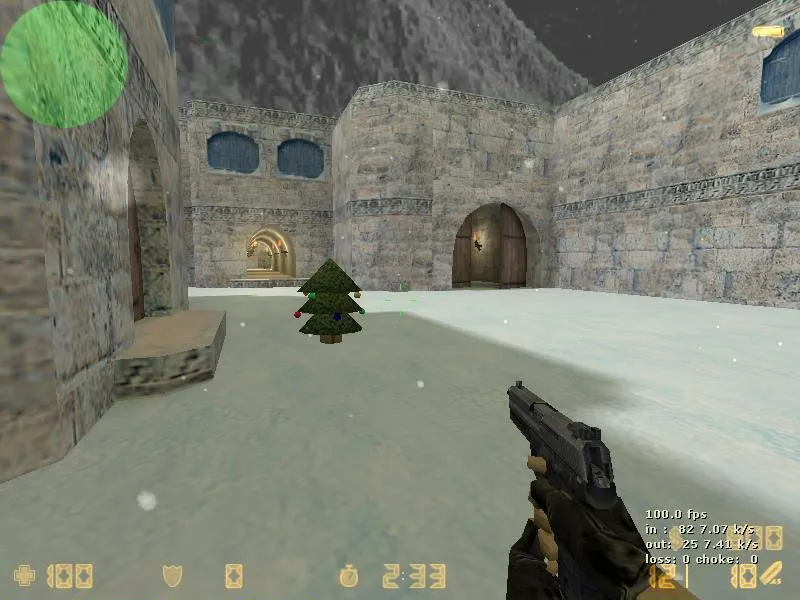 Скриншот  de_dust2_christmas2 — DE карта для CS 1.6: точки, .nav, оптимизация и настройка для сервера