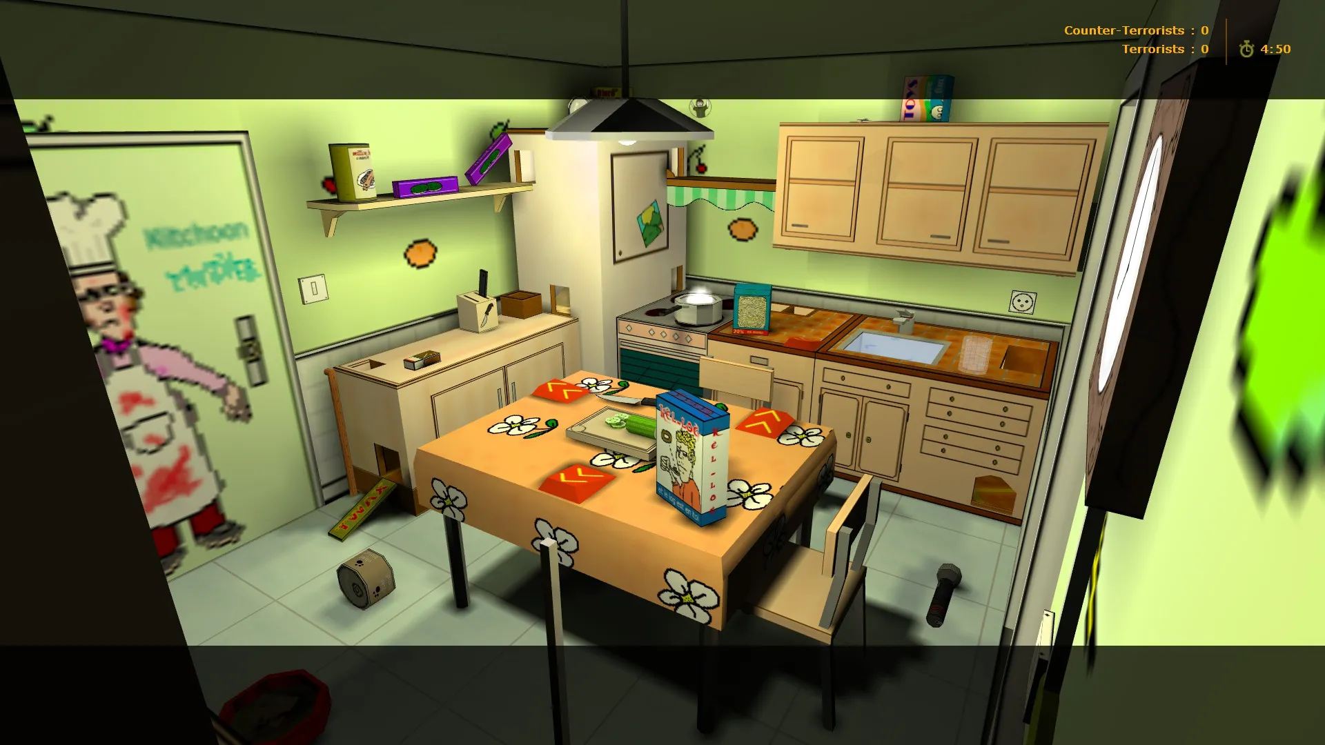 Скриншот  Карта de_rats_kitchoon для CS 1.6: тактические возможности и детали