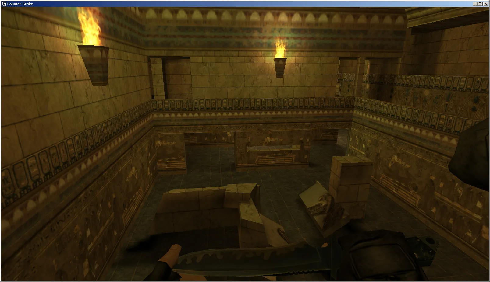 Скриншот  Карта de_amun_beta для CS 1.6: точки, ротации, .nav для ботов и настройка под стабильный FPS