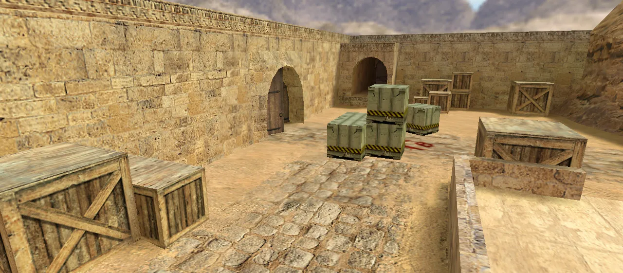 Скриншот  Карта de_dust2_bsa для CS 1.6: дым, точки и проходы, баланс сторон, .nav для ботов, оптимизация BSP