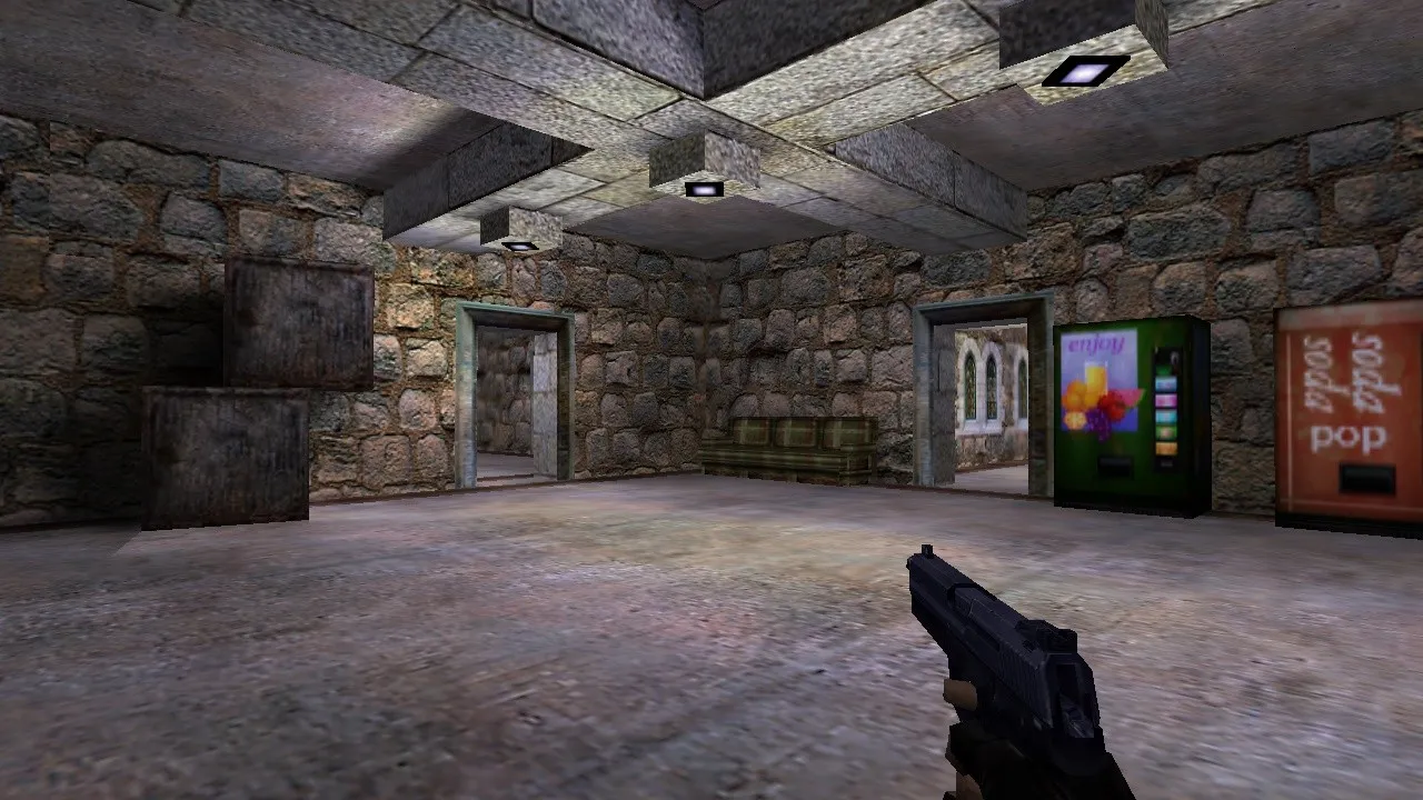 Скриншот  Карта de_caste для CS 1.6: тактика за Т и КТ, точки, .nav и оптимизация карты