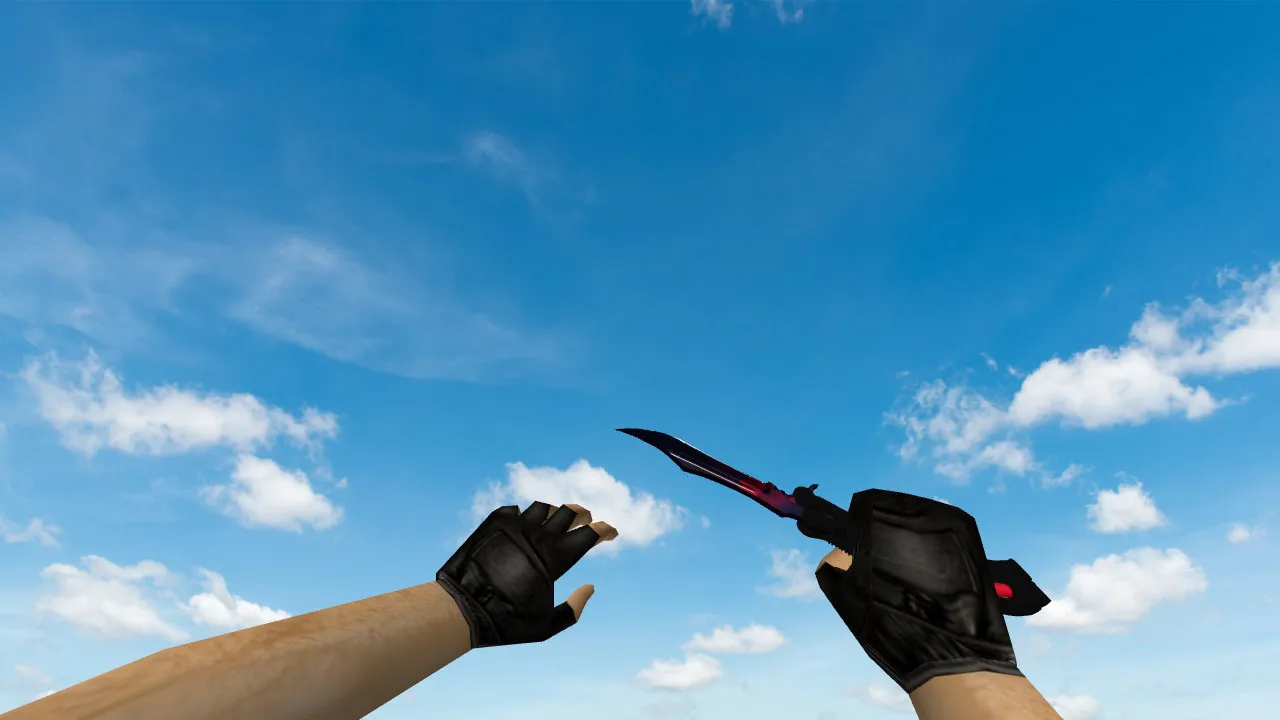 Скриншот Модель v_, p_, w_ ножа Butterfly Knife Doppler Phase-3 для CS 1.6: звук, анимация осмотра, текстуры и настройка