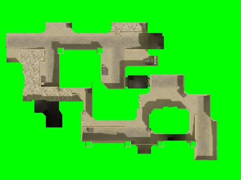Скриншот  de_dust2_2x2_css карта для CS 1.6: точки, маршруты, боты (.nav) и оптимизация wpoly/epoly