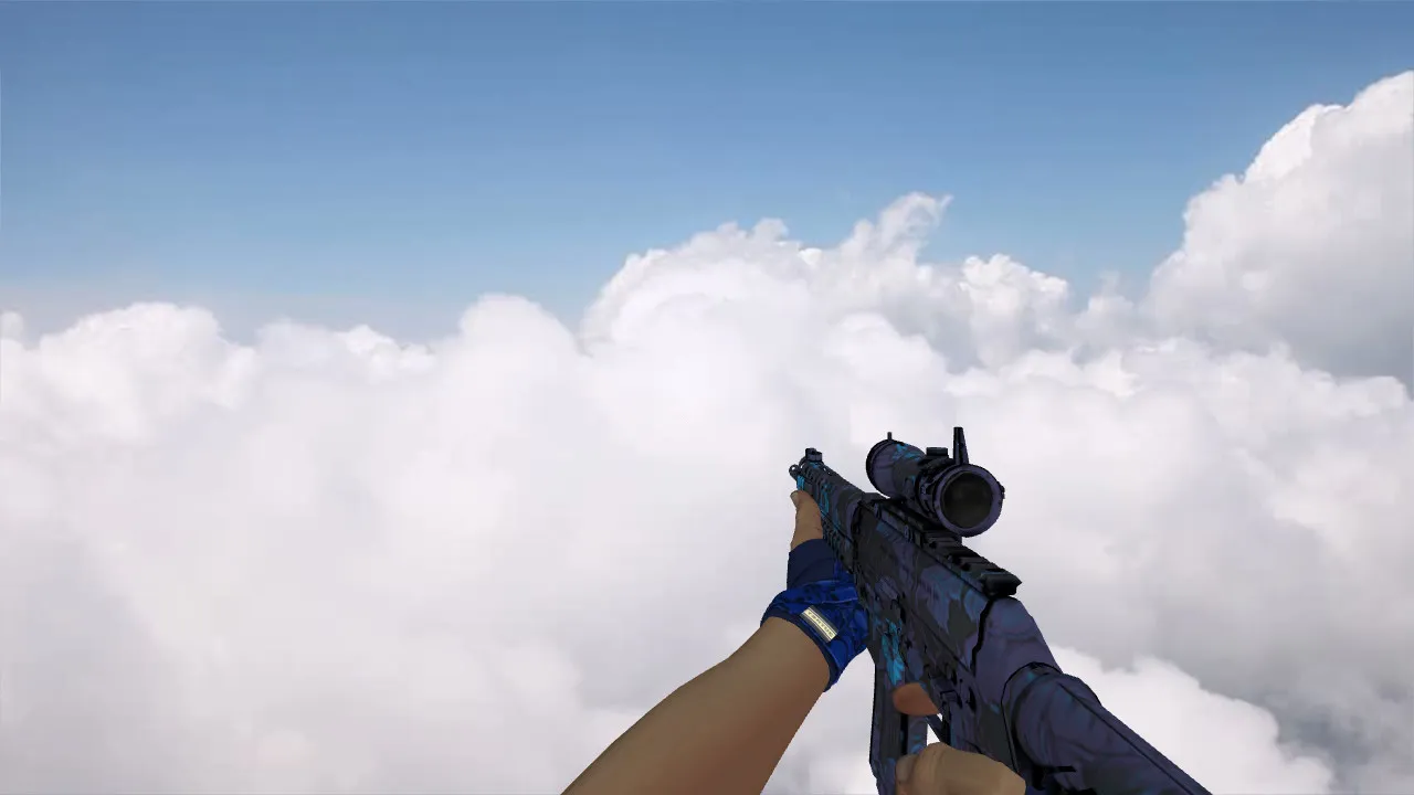 Скриншот  Пак моделей оружия «Hand Wraps Cobalt Skulls Pack» для CS 1.6: v_ p_ w_ модели, звуки, анимация осмотра и текстуры