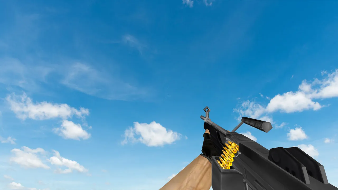 Скриншот  Пак моделей оружия «Default Weapons Chromed» для CS 1.6: v_, p_, w_ модели, звуки, анимация осмотра и текстуры