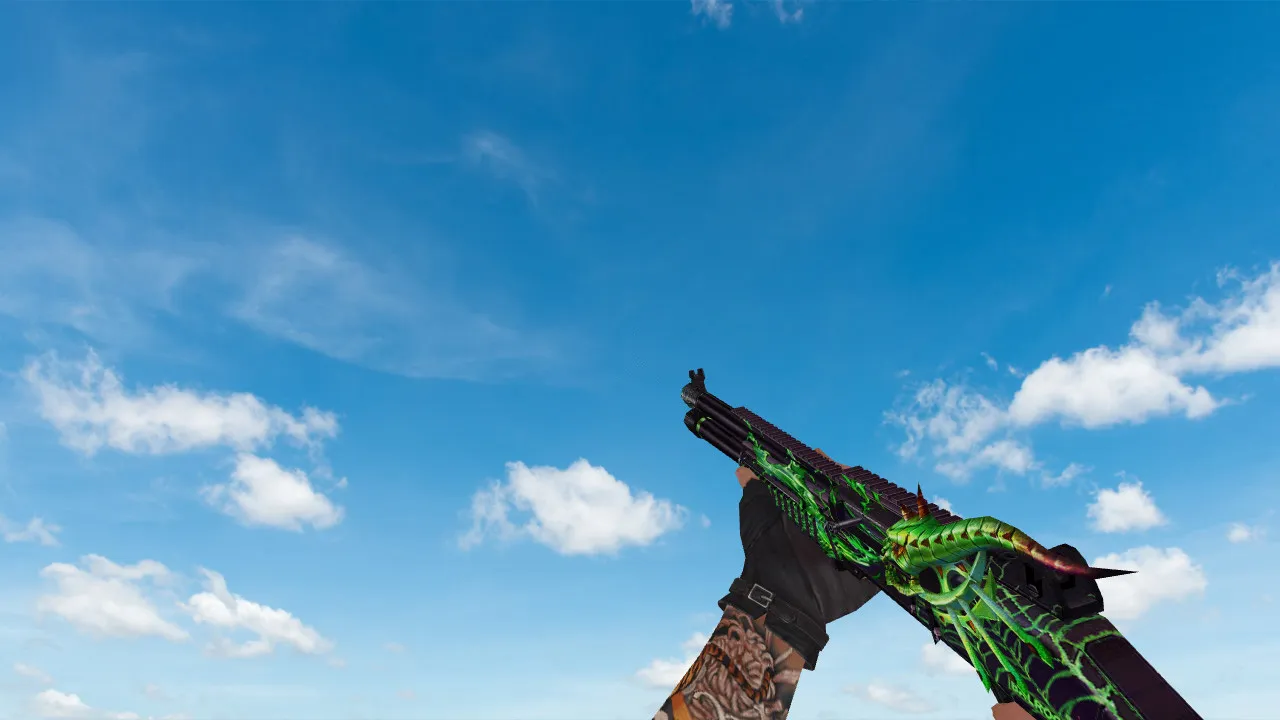 Скриншот  Пак моделей оружия «Balrog Poison Skin Pack» для CS 1.6: v_, p_, w_ модели, звуки, анимация осмотра и качество текстур