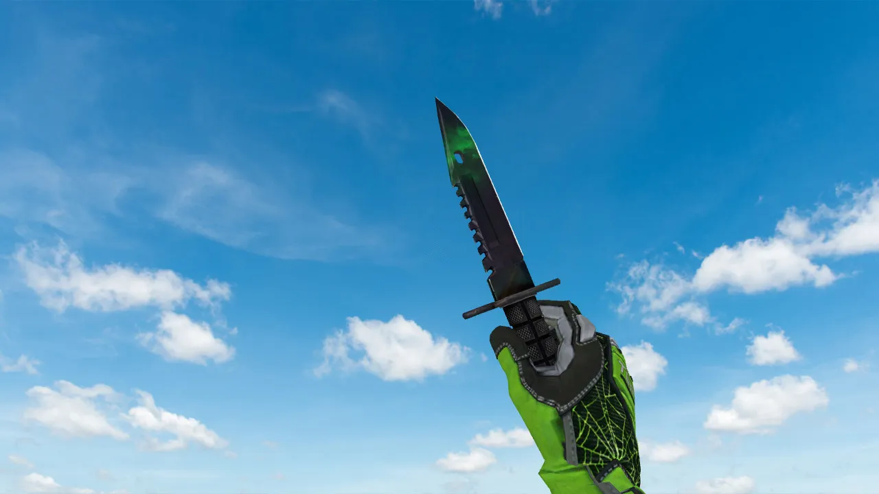 Скриншот Модель ножа v_ M9 Bayonet Gamma Doppler Phase 1 для CS 1.6: p_ и w_ модели, звук, анимация осмотра