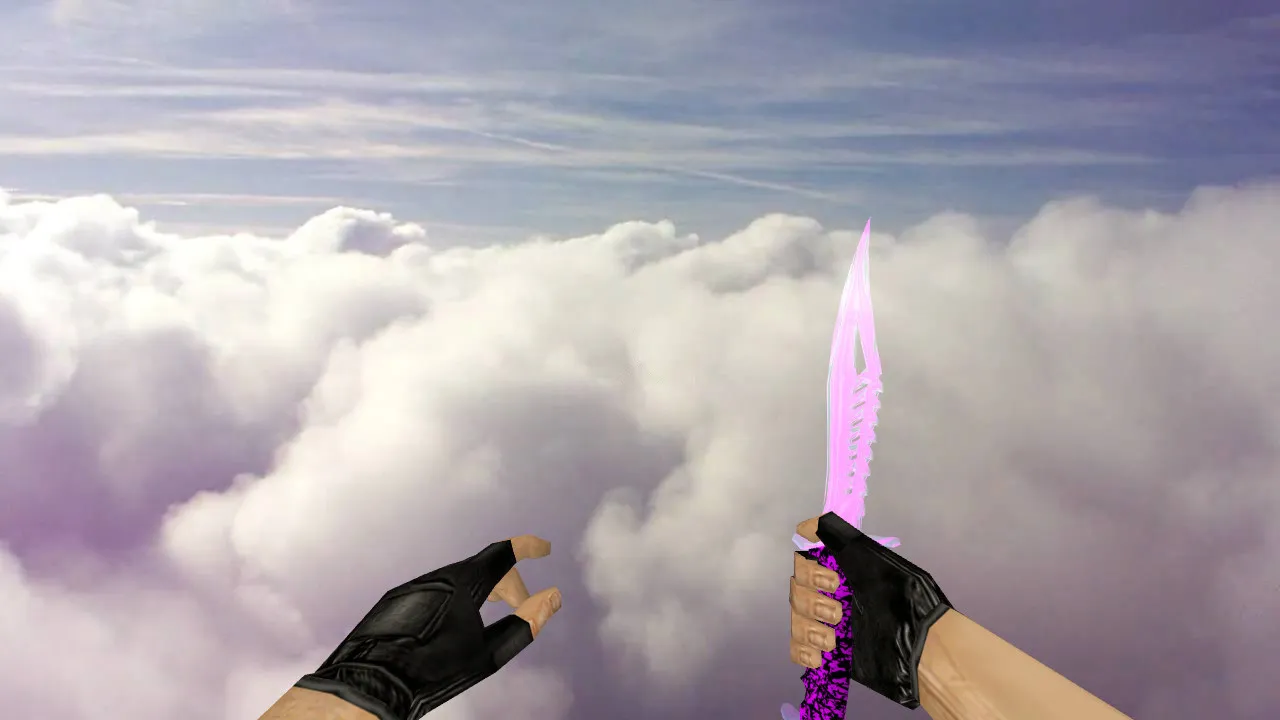 Скриншот Модель «Nautilus Transparent Magenta» v_ нож для CS 1.6: p_ и w_ файлы, звук, анимация осмотра