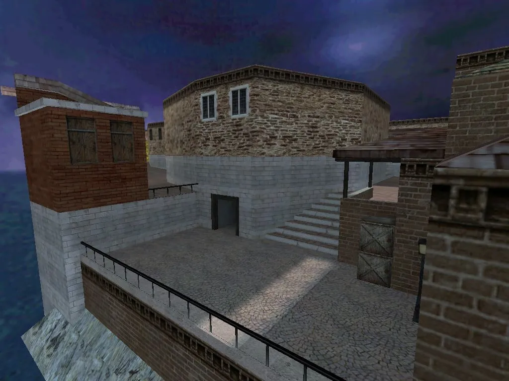 Скриншот  Карта de_seaside2k для CS 1.6 - Тактический анализ и особенности