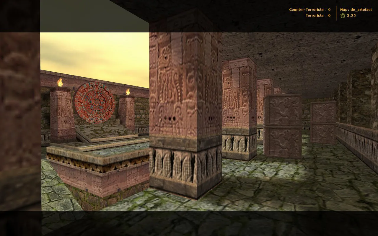 Скриншот  de_artefact для CS 1.6: карта, тактика сторон, боты .nav, оптимизация wpoly/epoly и баланс