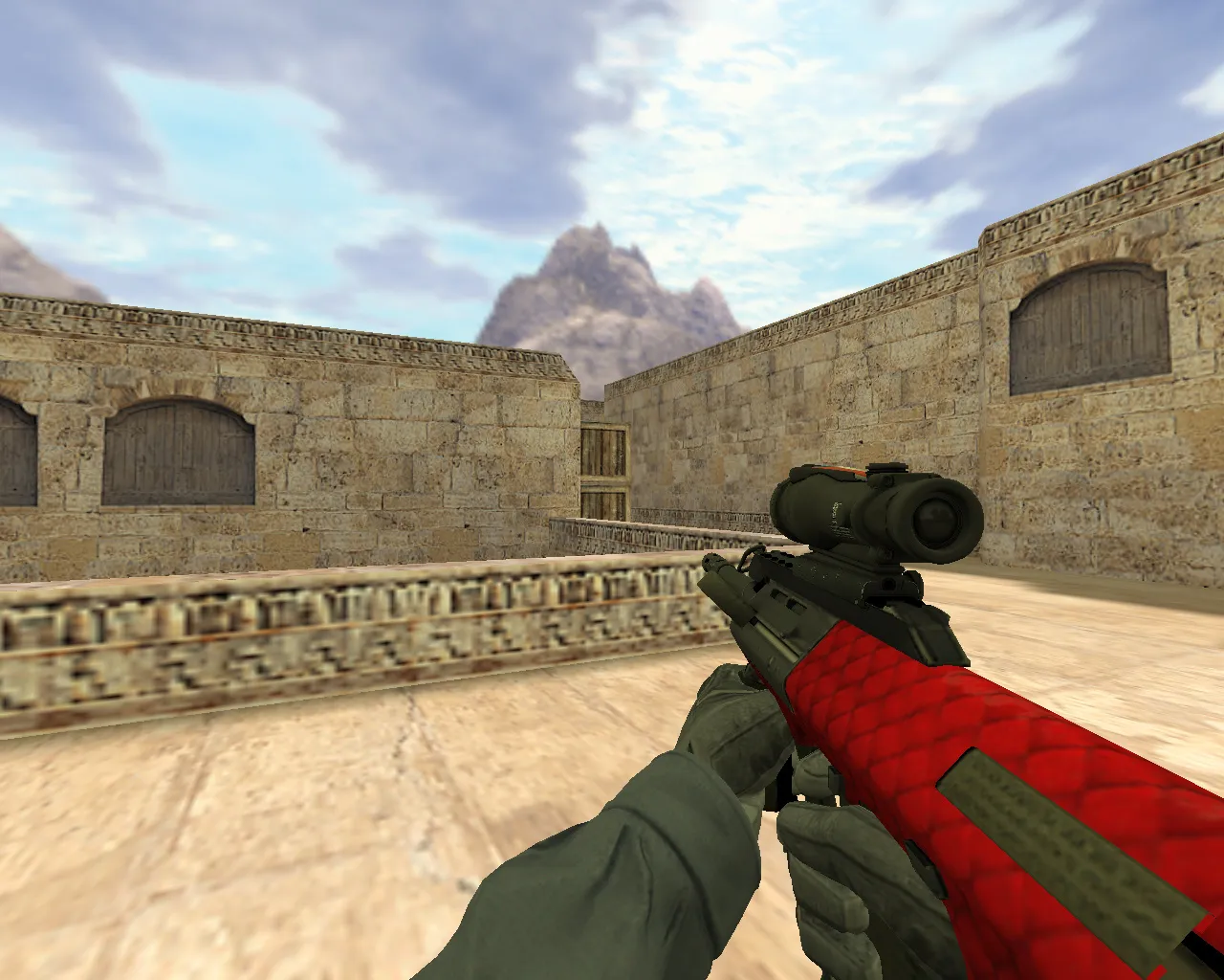 Скриншот Модель «AUG Красный и опасный» для CS 1.6 - Скачать и Установить