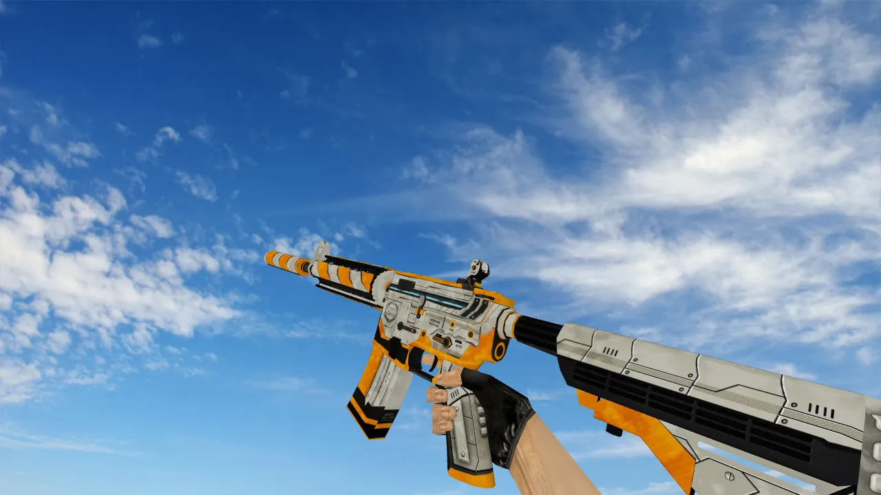 Скриншот Модель M4A4 Area 51 v_m4a1a4_p для CS 1.6: звуки, анимация осмотра и четкие текстуры