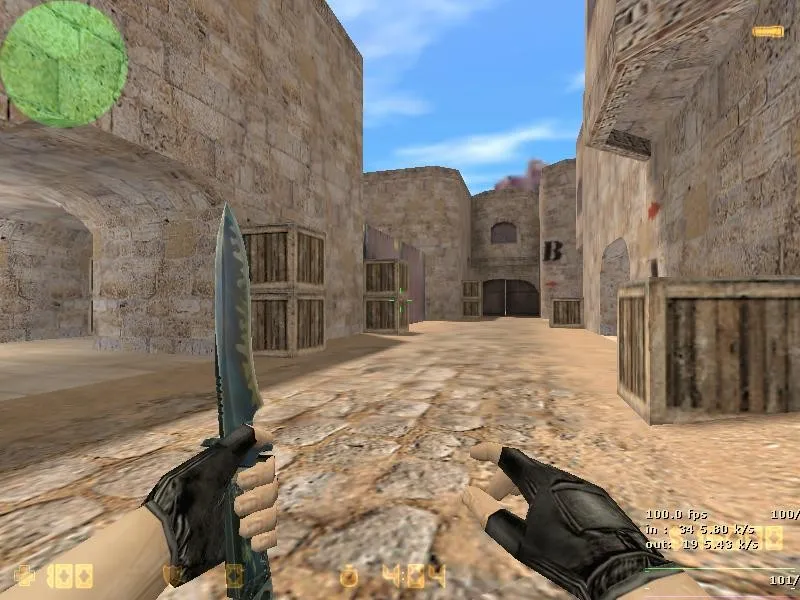 Скриншот  de_dusty_place_v2 для CS 1.6: тактика за Т и КТ, точки, .nav, оптимизация wpoly/epoly