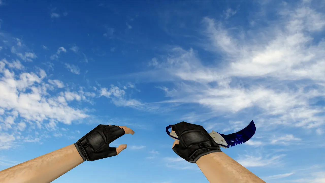 Скриншот Модель ножа «Talon Doppler Sapphire» v_ для CS 1.6: p_ и w_ модели, звук, анимации осмотра