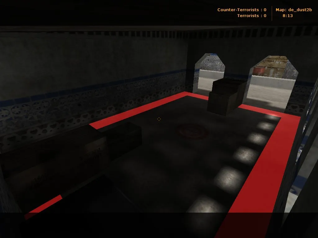 Скриншот  de_dust2b карта для CS 1.6: точки, ротации, .nav и оптимизация wpoly/epoly