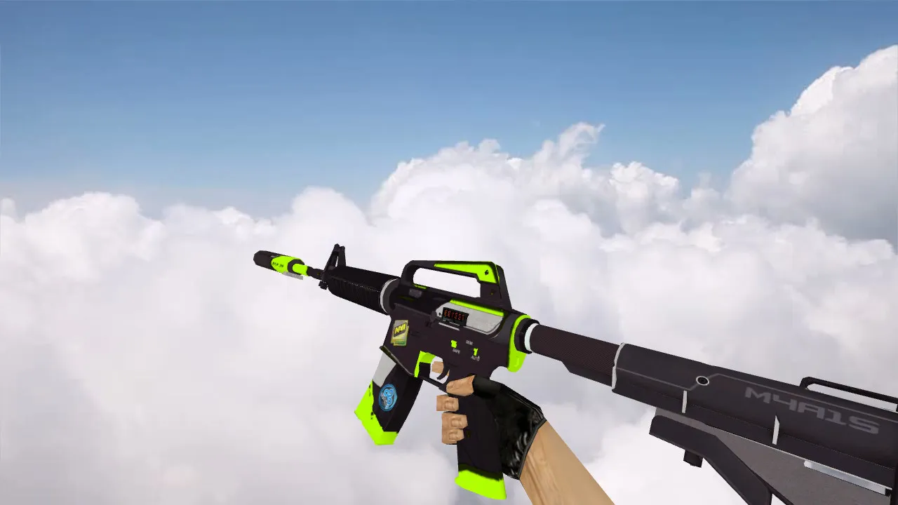 Скриншот Модель v_m4a1 p_m4a1 w_m4a1 «M4A1 Green Сайрекс» для CS 1.6: звуки, анимация осмотра, текстуры, настройка