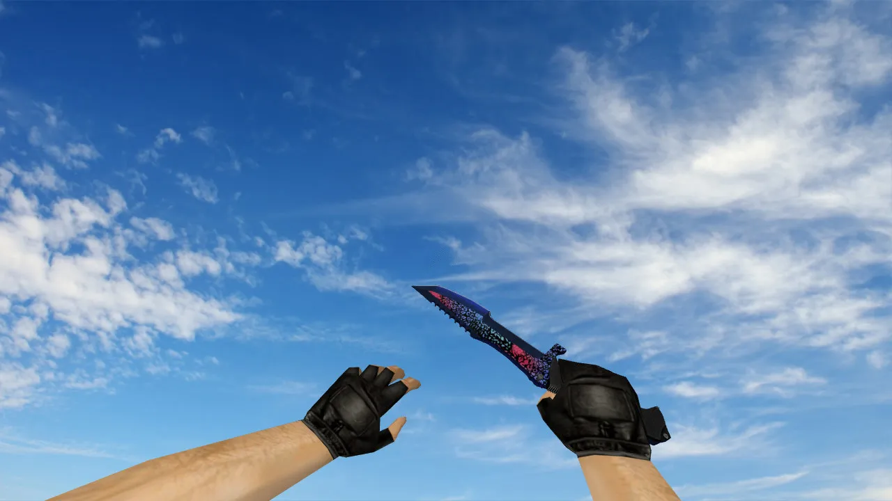 Скриншот Модель ножа Huntsman Superfurry для CS 1.6: v_ и p_ модели, звуки, анимация осмотра и качество текстур