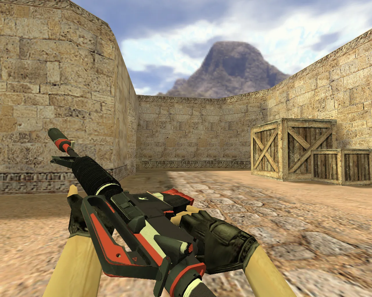 Скриншот М4А1 Сайрекс v_model p_model w_model — звуки, анимация осмотра, качество текстур для CS 1.6