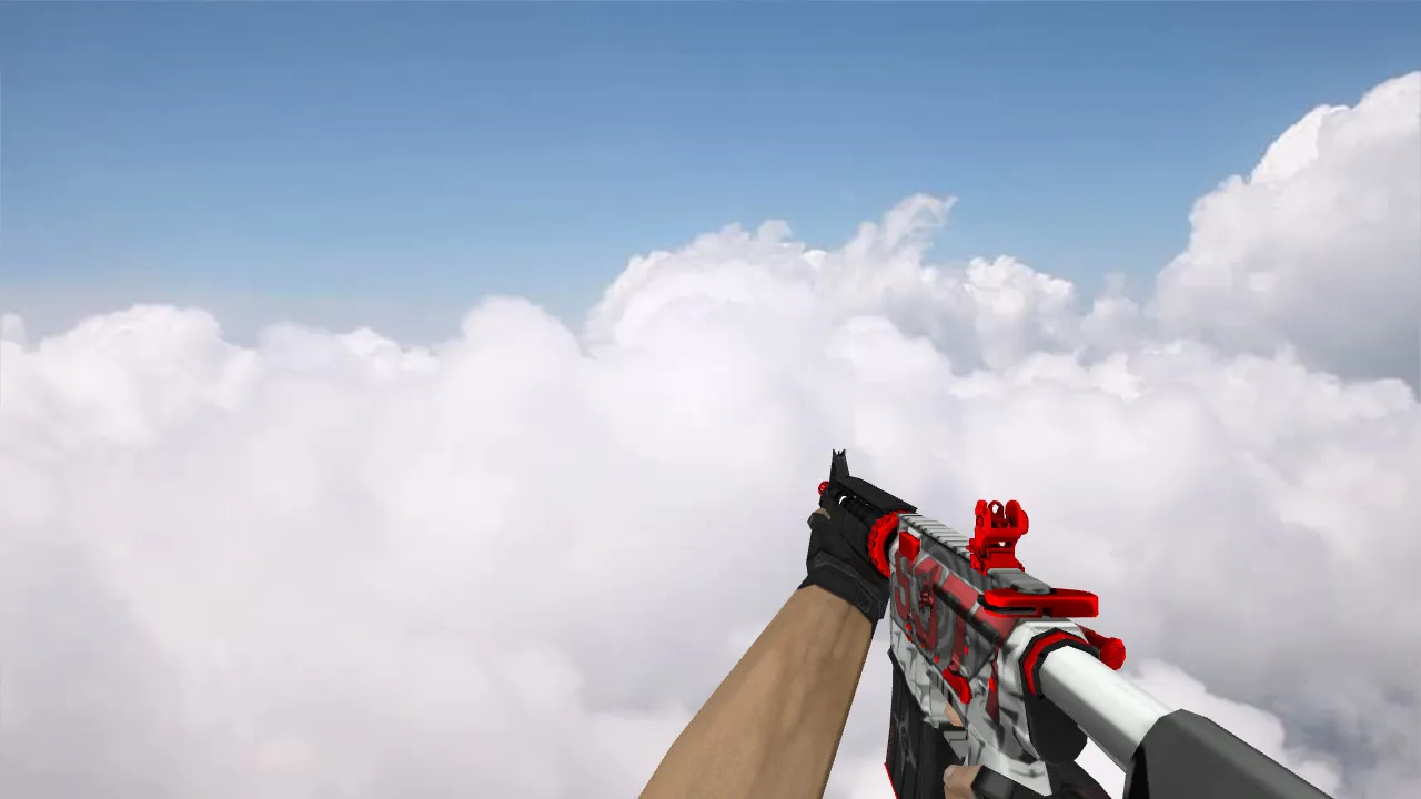 Скриншот Модель v_m4a4_skar / p_m4a4_skar / w_m4a4_skar для CS 1.6: звуки, осмотр, текстуры и настройка