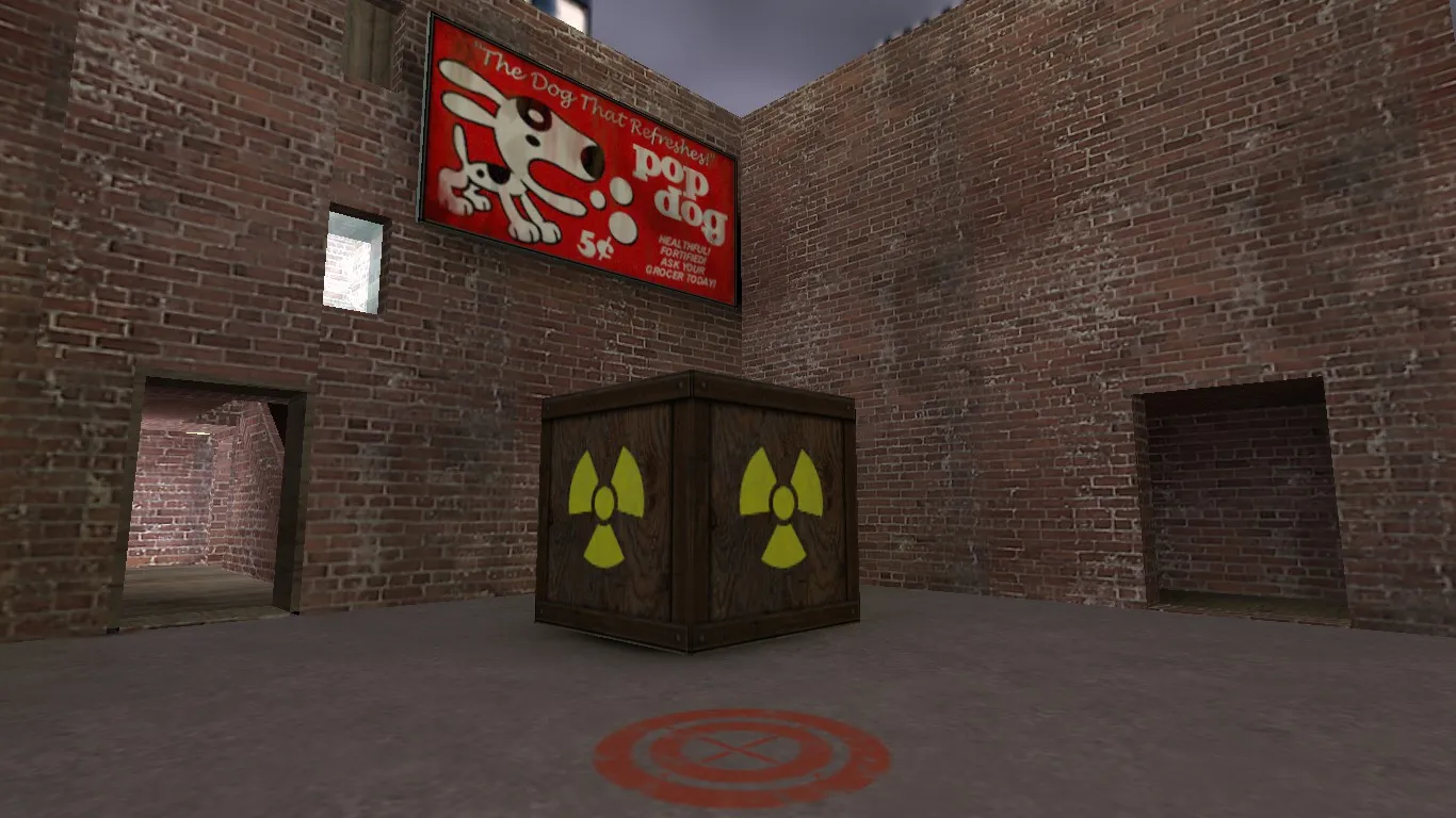 Скриншот  de_bricktown карта для CS 1.6: баланс за Т и КТ, точки под контроль, .nav для ботов, оптимизация wpoly/epoly