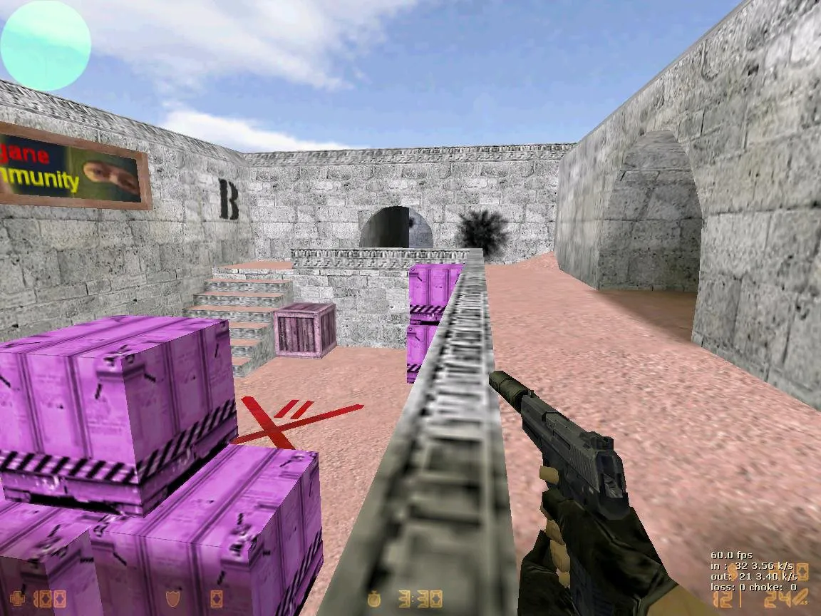 Скриншот  Карта de_laleagane для CS 1.6: Тактический анализ и особенности