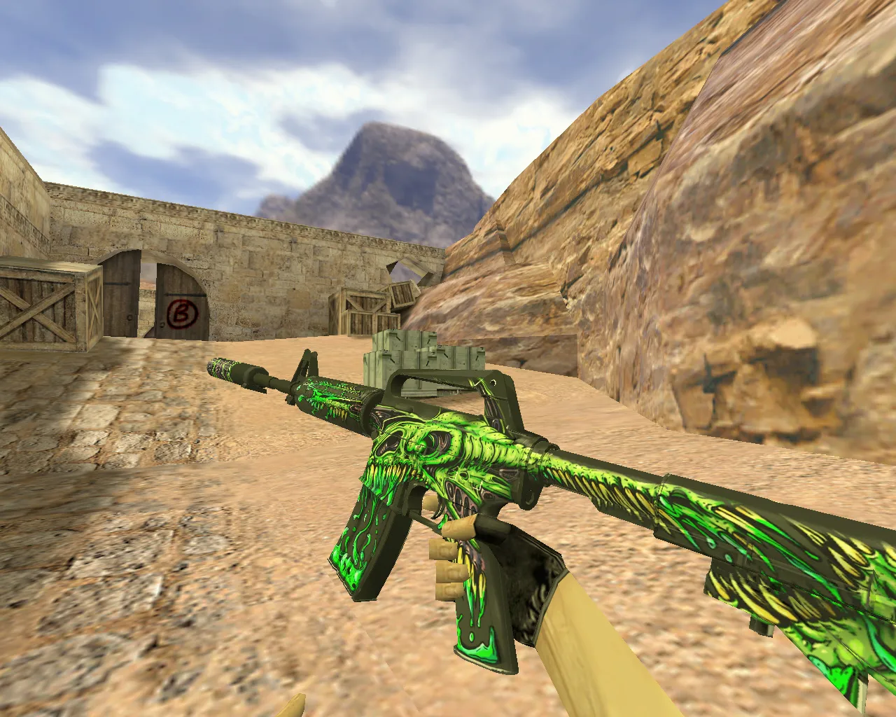 Скриншот Модель «M4A1 Токсичный» для CS 1.6: v_ и p_ модели, звуки, анимация осмотра и текстуры