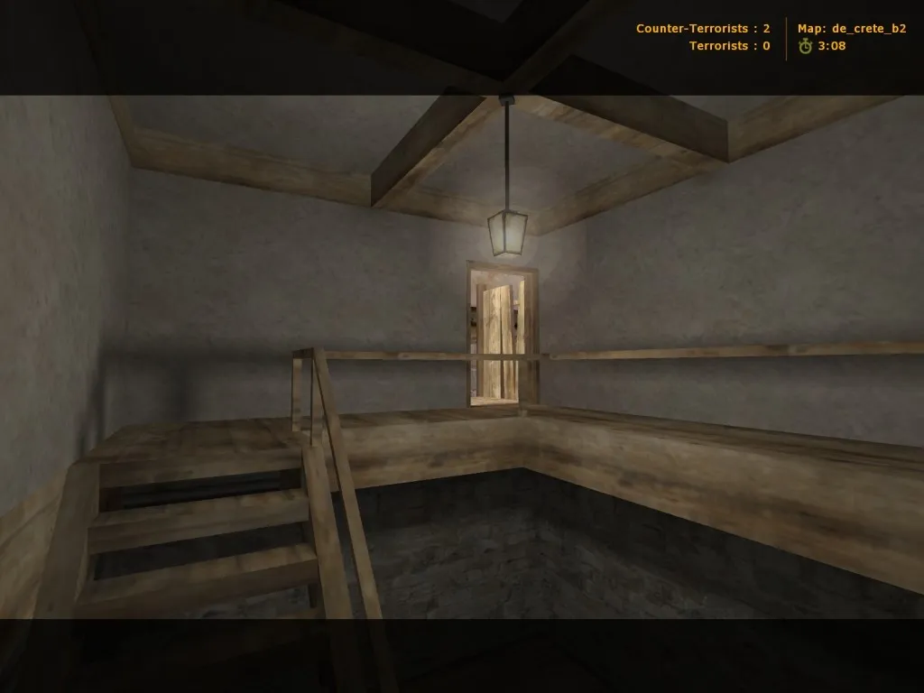 Скриншот  Карта de_crete_b2 для CS 1.6: тактика за Т и КТ, точки контроля, .nav для ботов и оптимизация