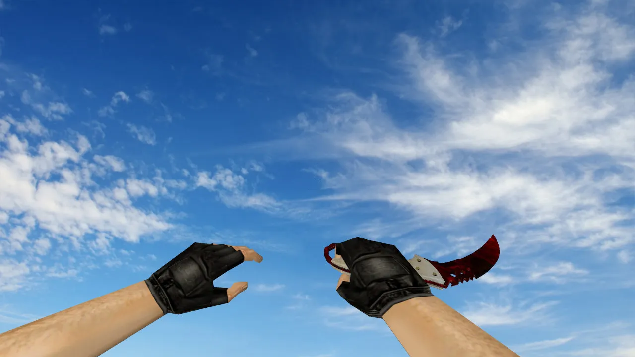 Скриншот Модель ножа «Talon Doppler Ruby» v_ для CS 1.6: звуки, анимация осмотра, качество текстур