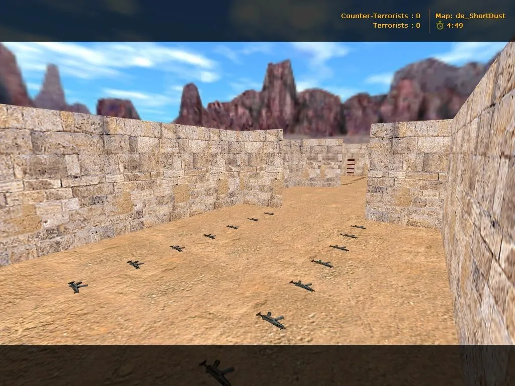 Скриншот  Карта de_shortdust для CS 1.6: тактическое превосходство на короткой дистанции