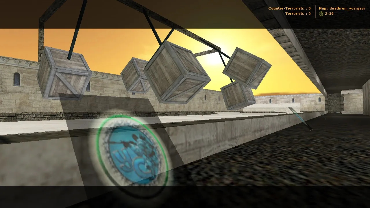 Скриншот  deathrun_yuznjaci для CS 1.6: карта Deathrun, точки за терров, ловушки и бот-нав .nav