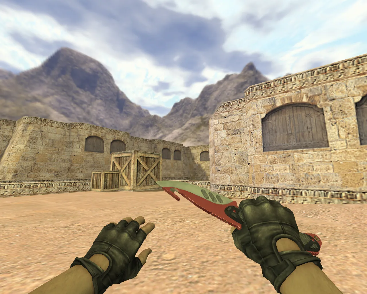 Скриншот v_ нож с лезвием-крюком Автотроника для CS 1.6: p_ и w_ модели, звук, анимация осмотра