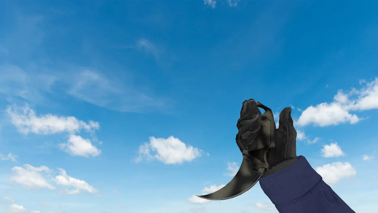 Скриншот Модель ножа «Керамбит «Сажа»» для CS 1.6: v_model p_model w_model, звук, анимация осмотра и текстуры