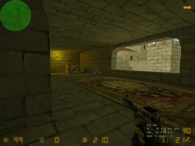 Скриншот  de_castillo карта для CS 1.6: баланс сторон, точки, .nav для ботов и оптимизация wpoly/epoly