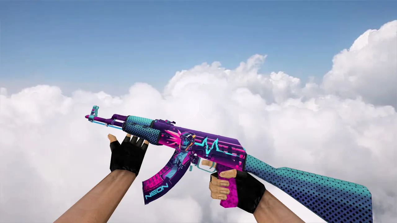 Скриншот Модель «AK-47 Neon Rider» для CS 1.6 | Уникальный стиль и качество