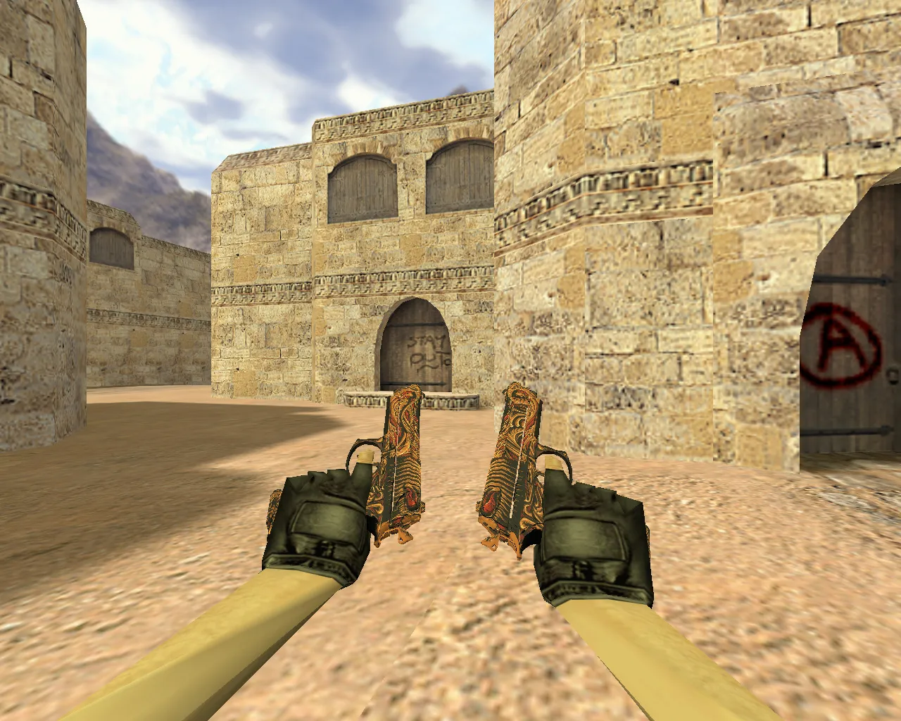 Скриншот Модель Dual Elites Узор мертвеца для CS 1.6