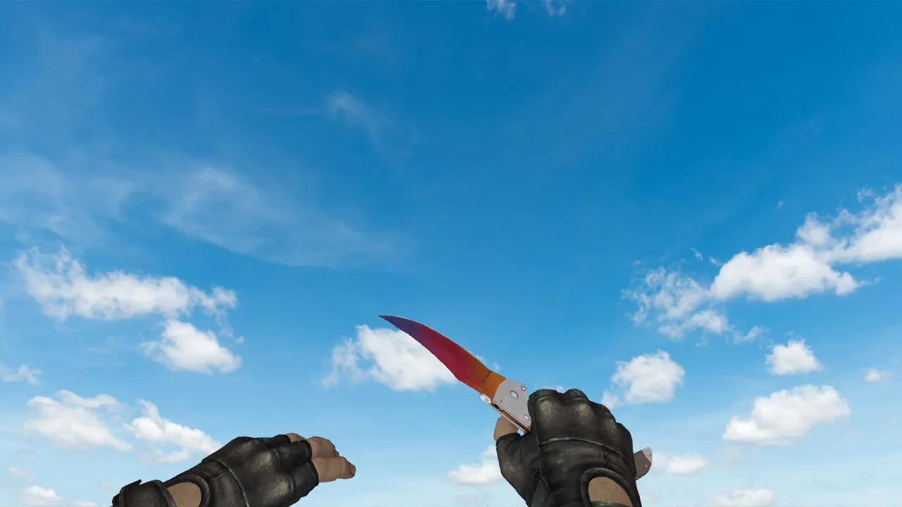 Скриншот v_ p_ w_ нож Фальшион «Градиент» для CS 1.6: звуки, анимация осмотра и качество текстур