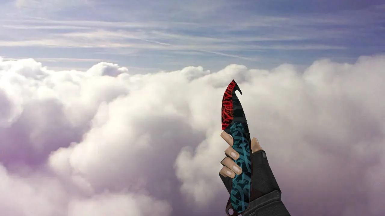 Скриншот Модель «Gut Knife Calligraffiti» v_ нож для CS 1.6: p_ w_ файлы, анимация осмотра, звуки и текстуры