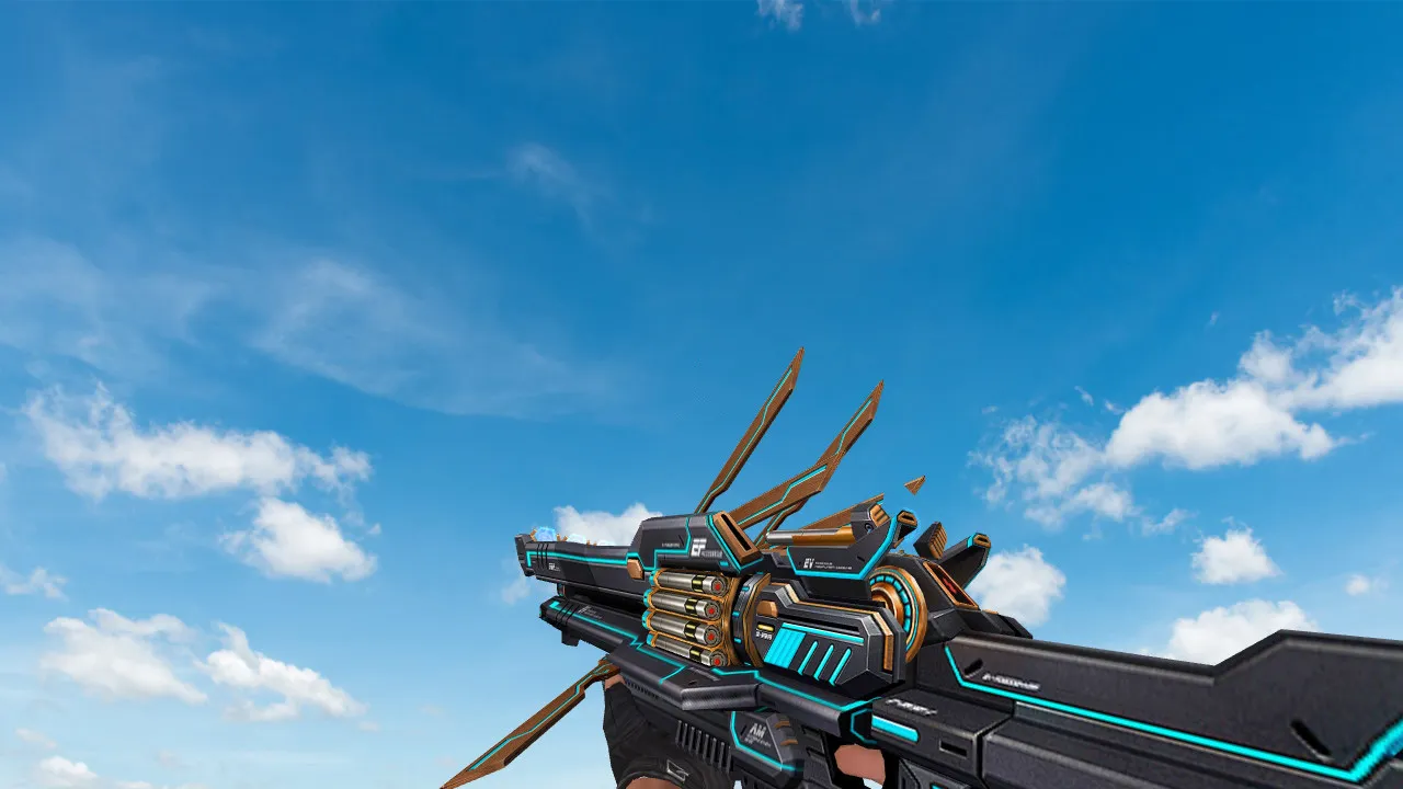 Скриншот Модель M4A1 «Futuristic Blaster» для CS 1.6: v_, p_, w_ файлы, анимация осмотра, звуки и качество текстур