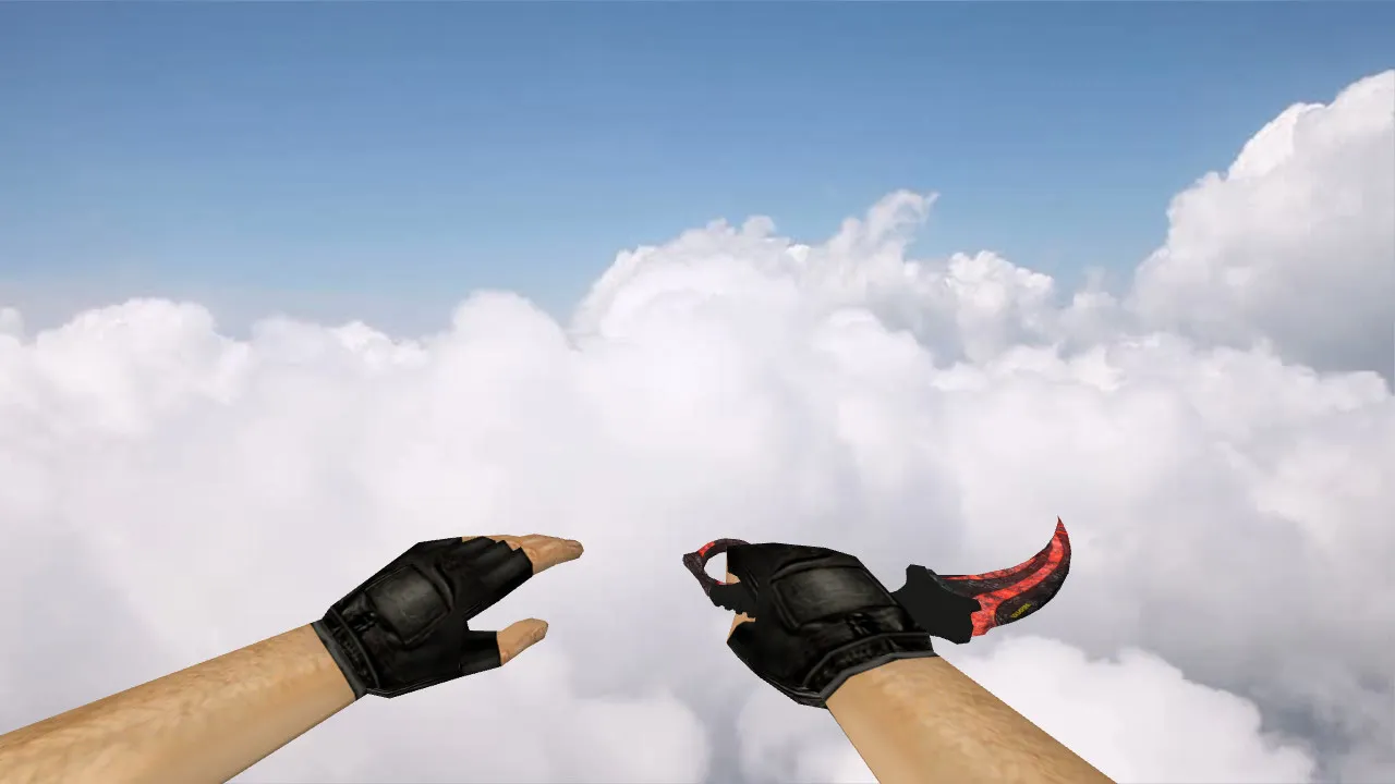 Скриншот Модель ножа керамбит «Вампир» v_ модели для CS 1.6: звуки, анимация осмотра, текстуры и настройка