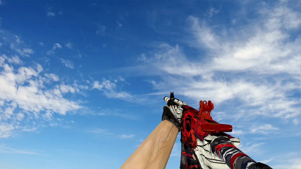 Скриншот Модель M4A4 De Jackal для CS 1.6: v_, p_, w_ файлы, звуки, анимация осмотра, текстуры